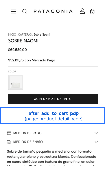 After Add to Cart PDP Slot